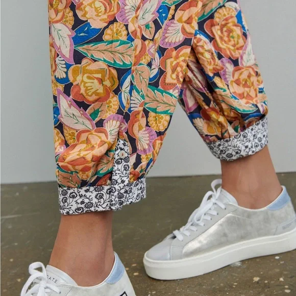 Anthropologie Vibrant Floral Joggers - Picture 4 of 13
